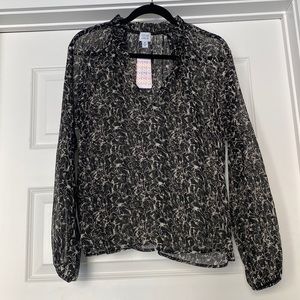 Evereve x Peyton Jenson patterned blouse